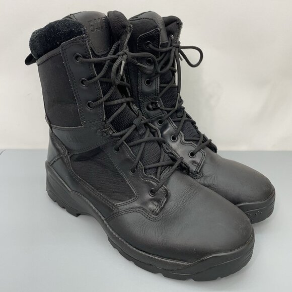 5.11 Tactical ATAC 2.0 8” Boots Combat Duty Side Zip Leather Black Mens 12 - Picture 1 of 15